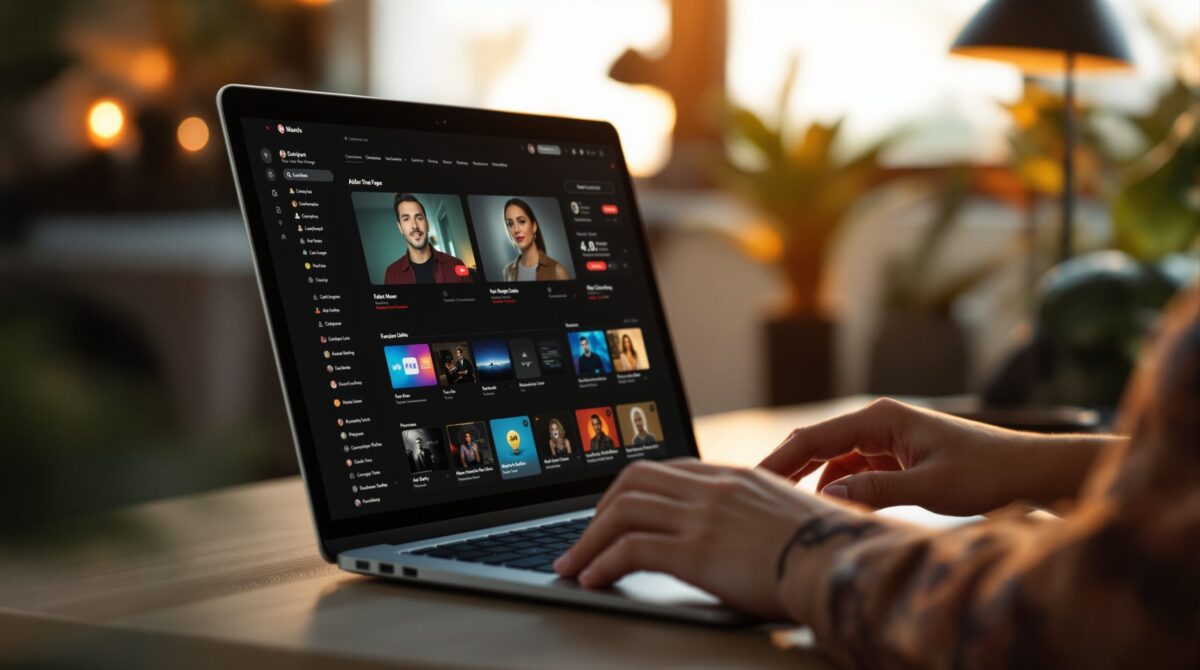 Community platform interface with member and content management tools